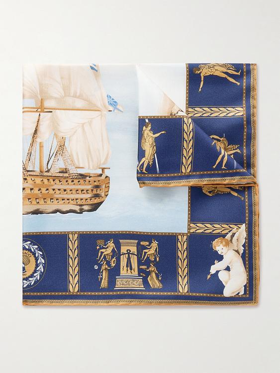 Multicolor pocket square from Rubinacci