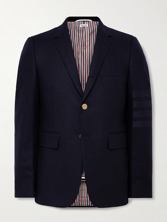 Black suit jacket from Thom Browne