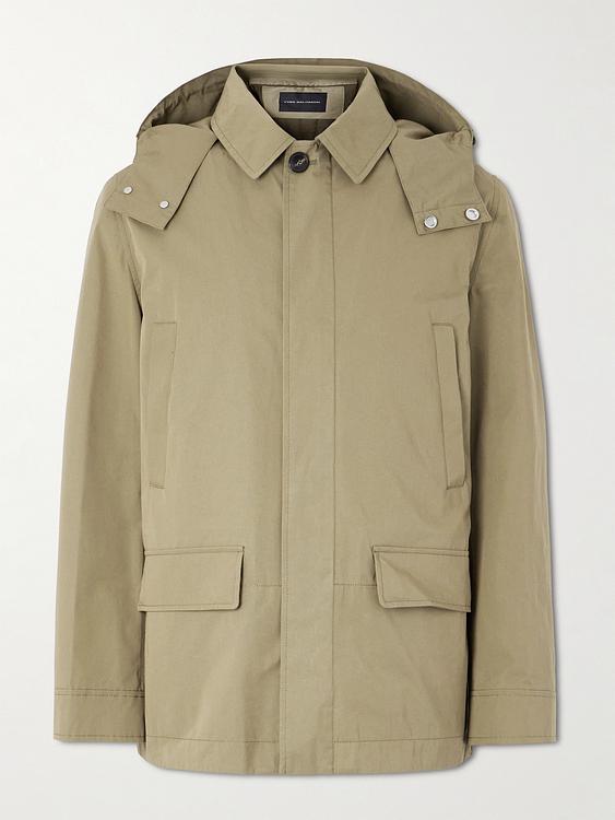 Taupe parka from Yves Salomon