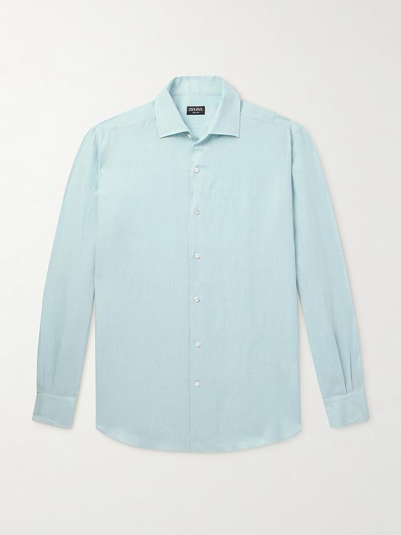 Grey linen shirt from Zegna