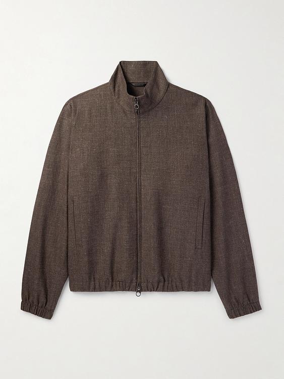 Dark brown bomber jacket from Loro Piana