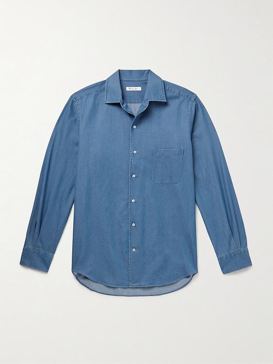 Blue casual shirt from Loro Piana