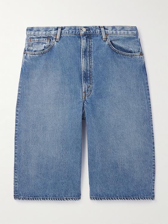 Blue denim shorts from orSlow