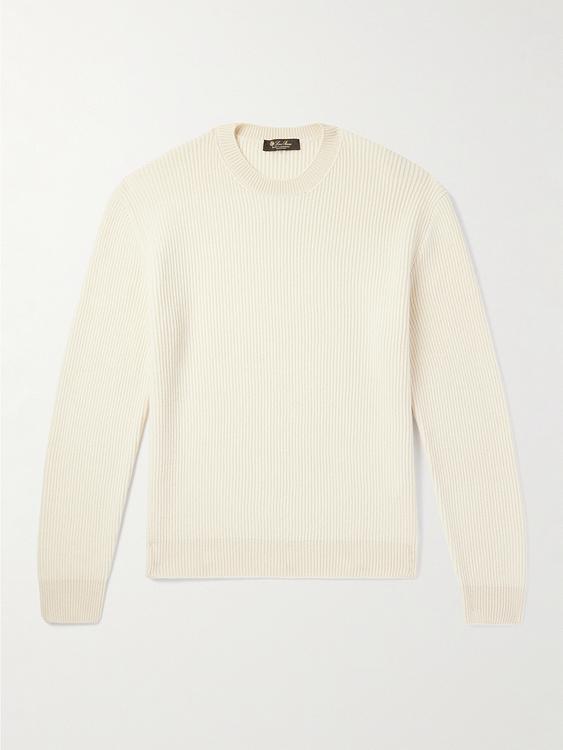 White sweater from Loro Piana