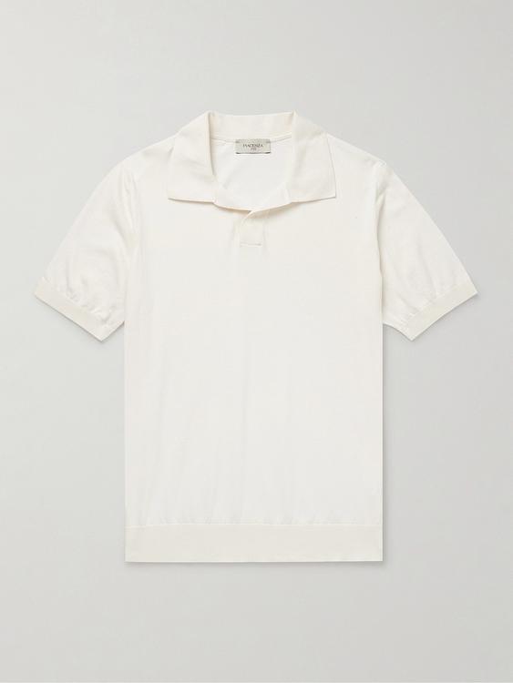 White short sleeve polo shirt from Piacenza 1733