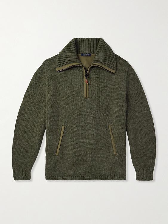 Dark green half-zip from Loro Piana