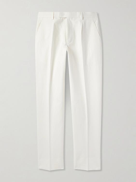 White linen trousers from Zegna