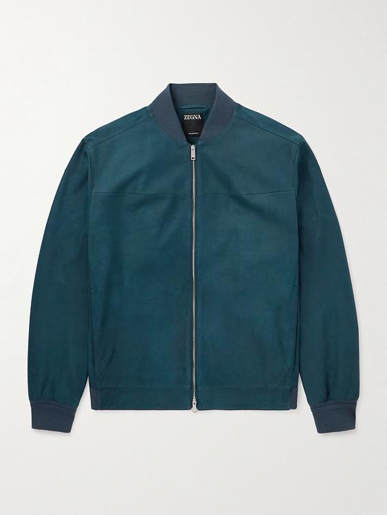 Dark blue bomber jacket from Zegna