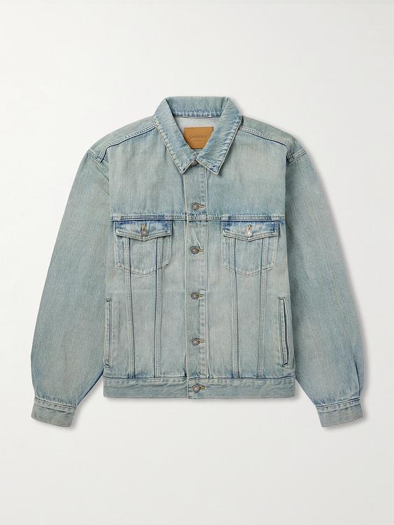 Grey denim jacket from Saint Laurent