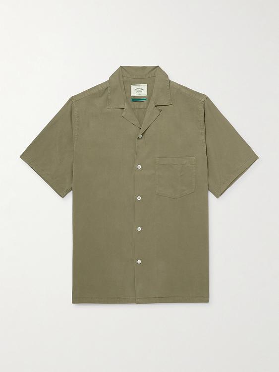 Taupe short sleeve shirt from Portuguese Flannel