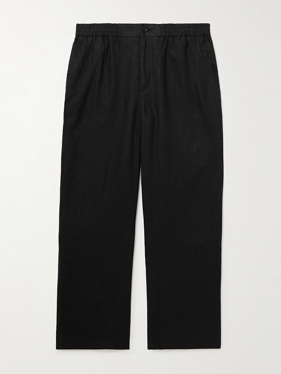 Black linen trousers from Mr P.