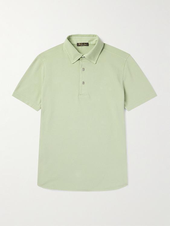 Beige short sleeve polo shirt from Loro Piana