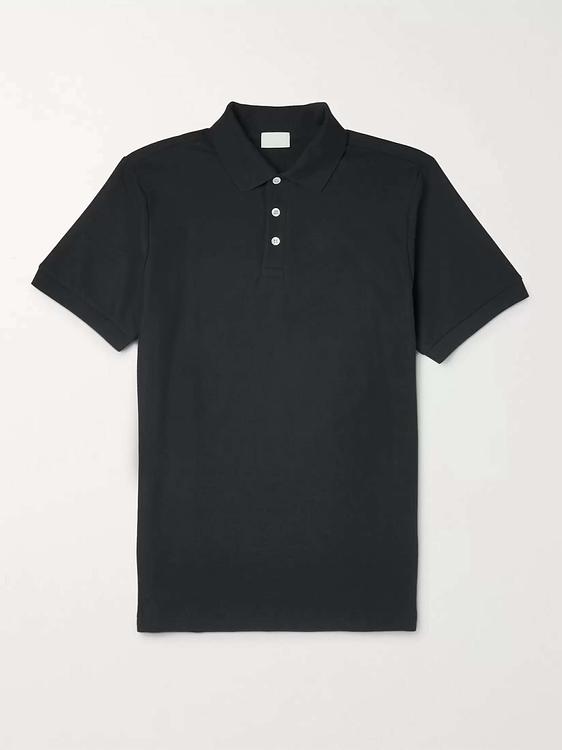 Black short sleeve polo shirt from Handvaerk
