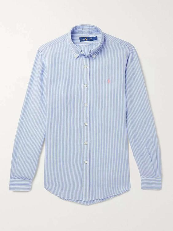 Striped light blue casual shirt from Polo Ralph Lauren