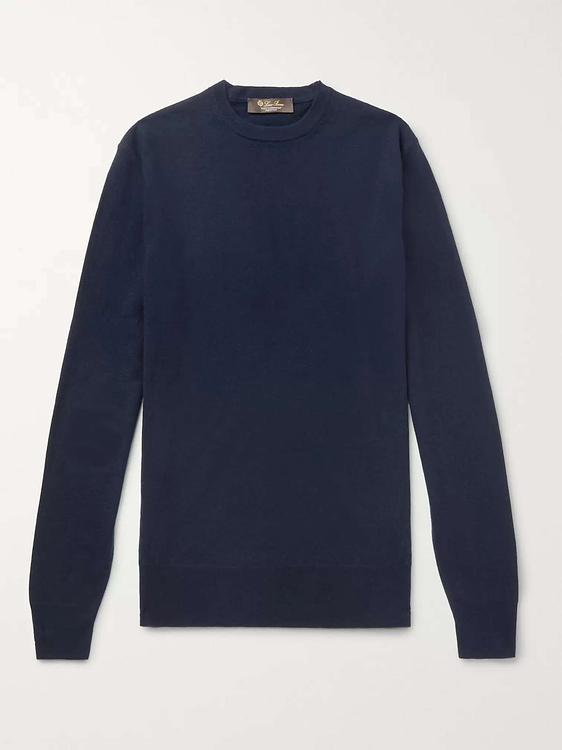 Black cashmere sweater from Loro Piana