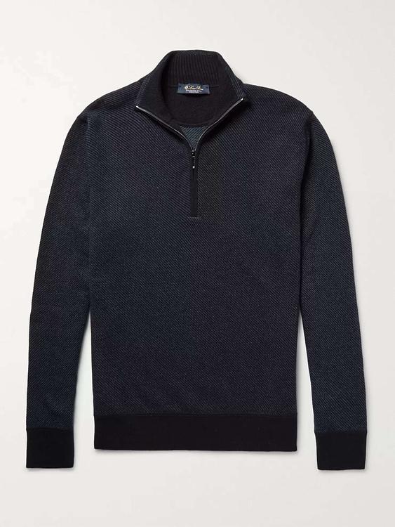 Black half-zip from Loro Piana