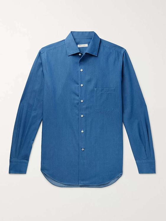 Blue casual shirt from Loro Piana