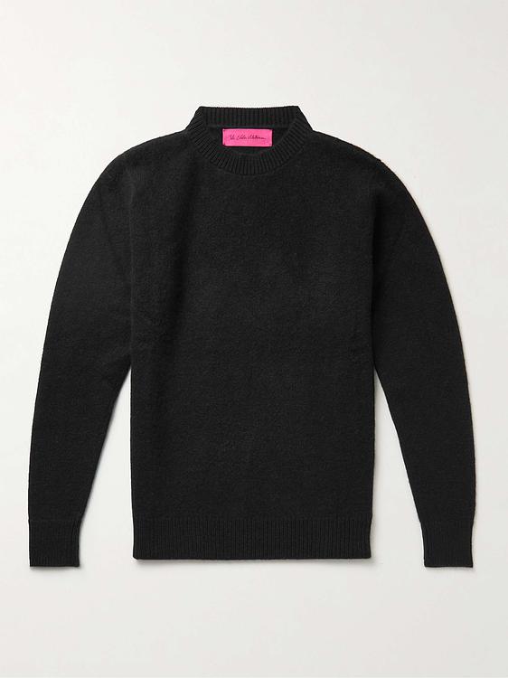 Black cashmere sweater from The Elder Statesman