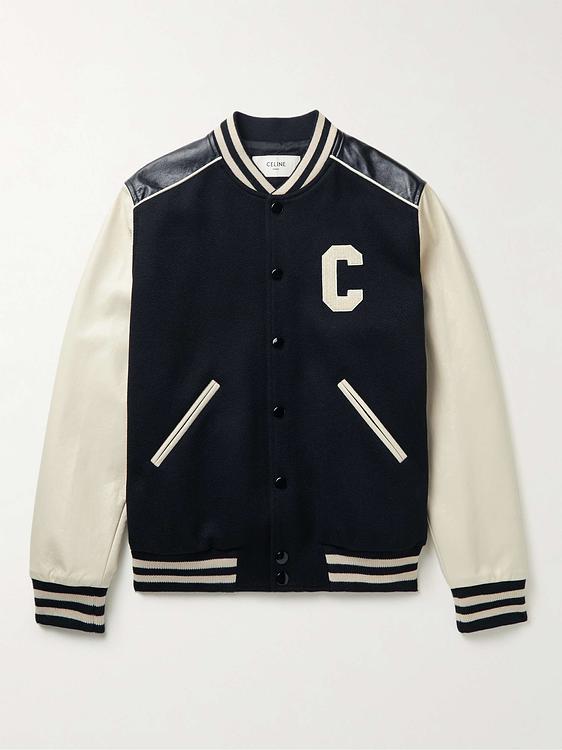 Print black bomber jacket from Celine Homme