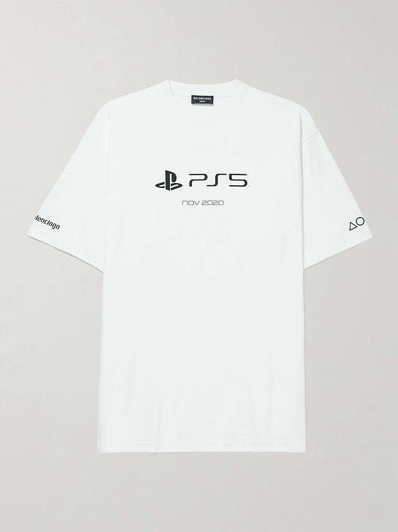 Print white t-shirt from Balenciaga