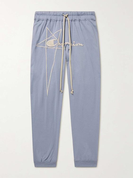 Print blue sweatpants from Rick Owens