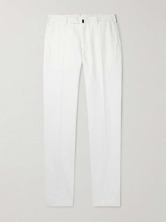 White chinos from Incotex