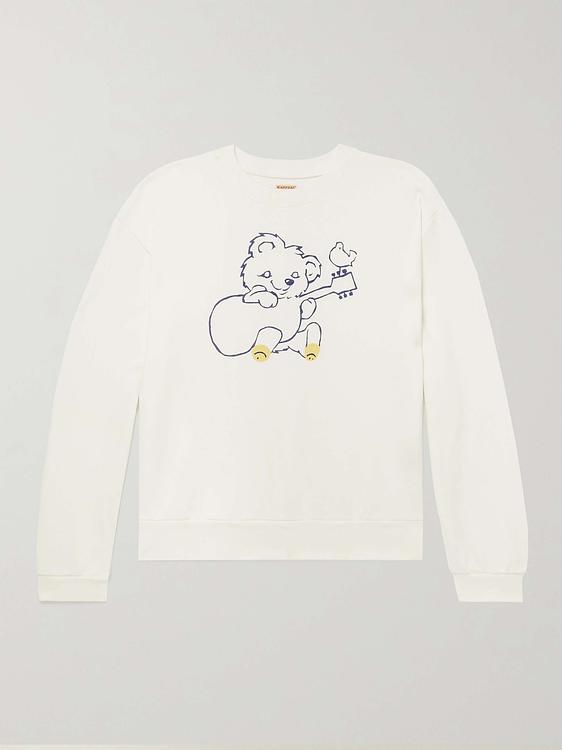 Print white sweatshirt from Kapital