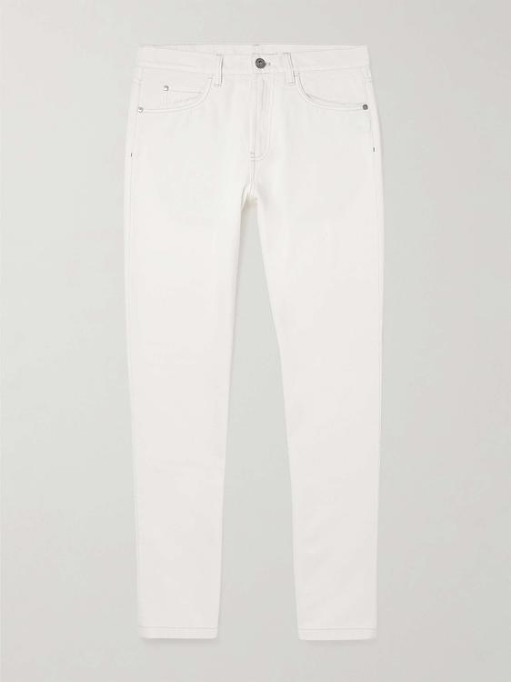 White jeans from Loro Piana