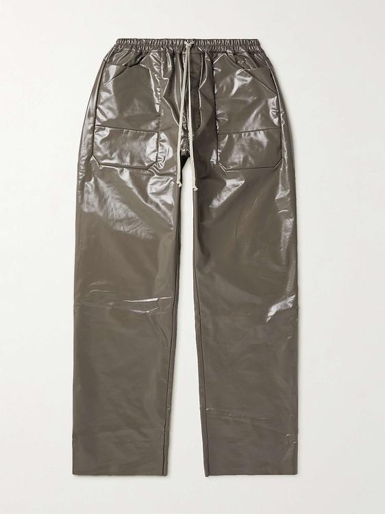 Dark green wide-leg casual trousers from Drkshdw By Rick Owens