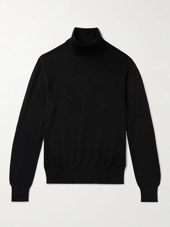 Black turtleneck from Tom Ford