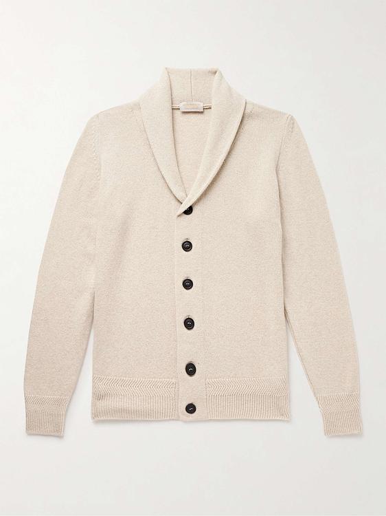 Beige cardigan from John Smedley