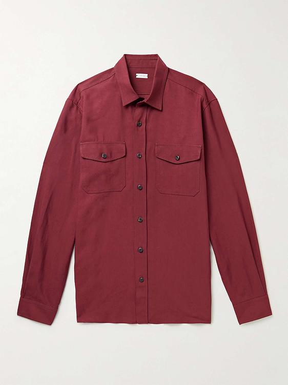 Dark red casual shirt from Caruso