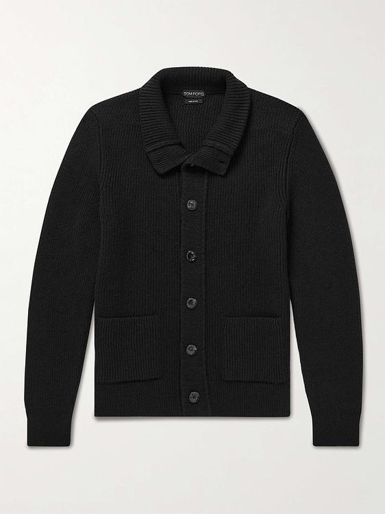 Black cardigan from Tom Ford