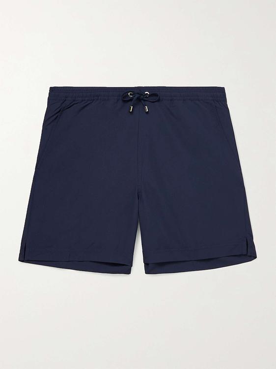 Dark blue swim shorts from Sunspel