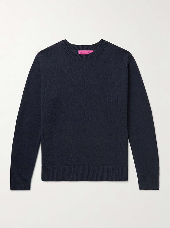 Black cashmere sweater from The Elder Statesman