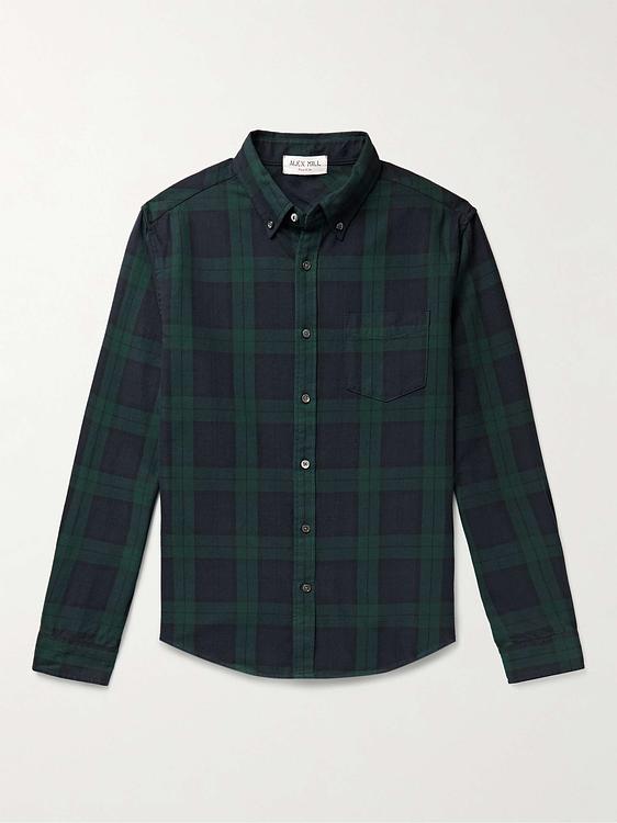 Checkered black casual shirt from Alex Mill