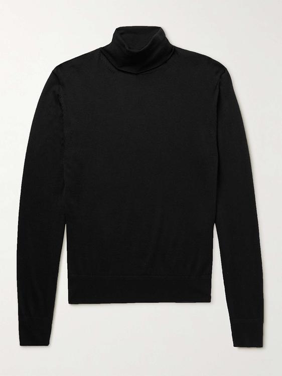 Black turtleneck from Tom Ford