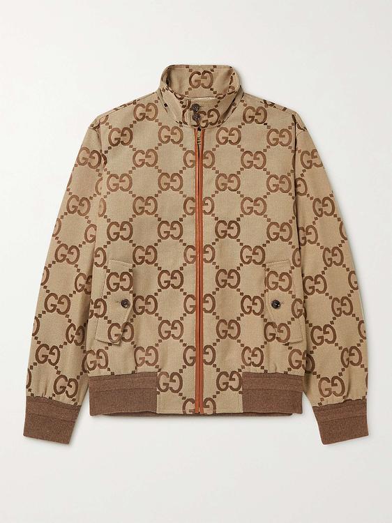 Taupe bomber jacket from Gucci