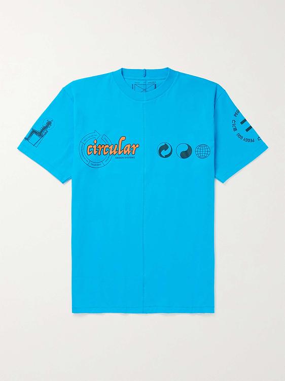 Print blue t-shirt from Space Available