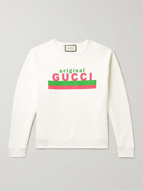 Print white sweatshirt from Gucci