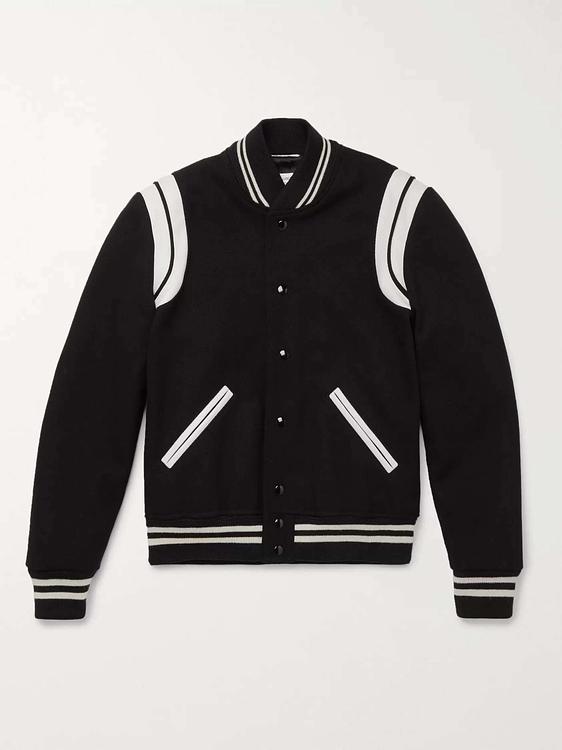 Black bomber jacket from Saint Laurent