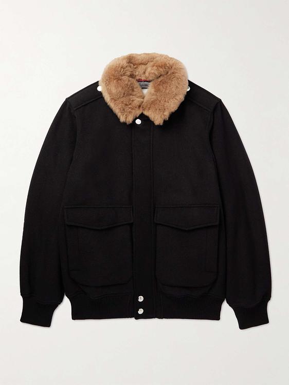 Black bomber jacket from Brunello Cucinelli