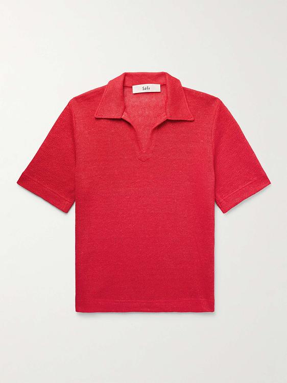 Red short sleeve polo shirt from Séfr