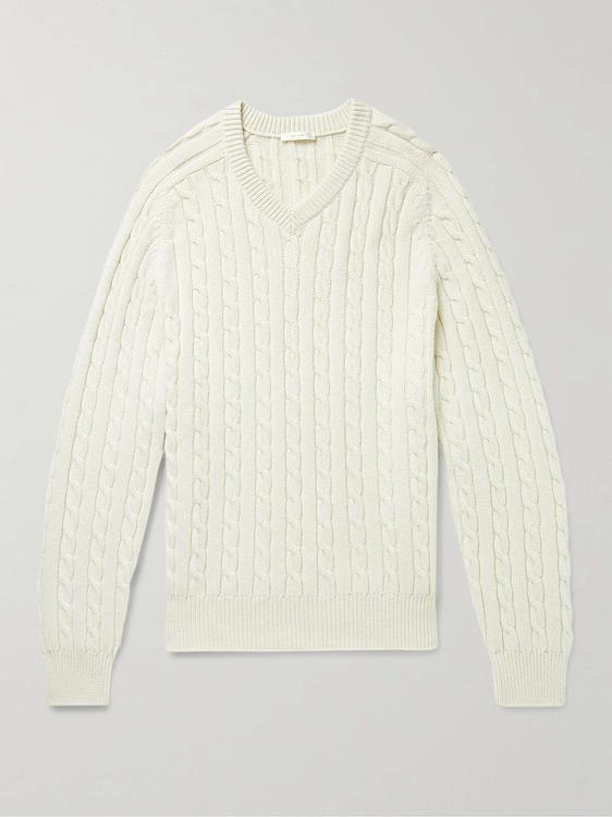 White cashmere sweater from The Row