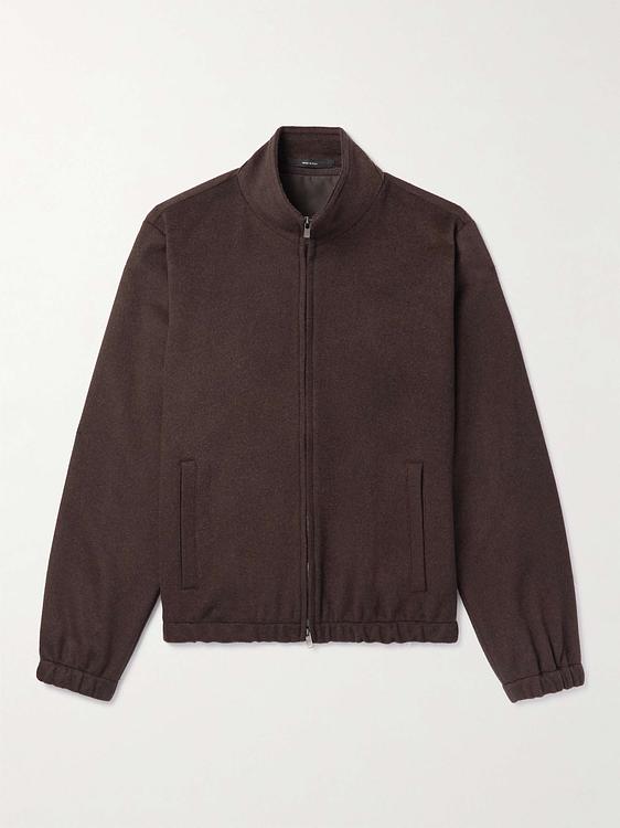 Dark brown bomber jacket from Saman Amel