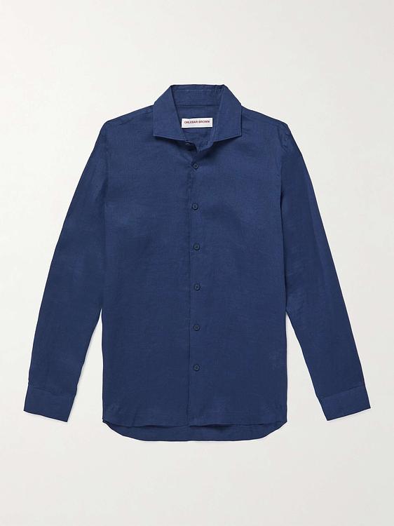 Dark blue casual shirt from Orlebar Brown