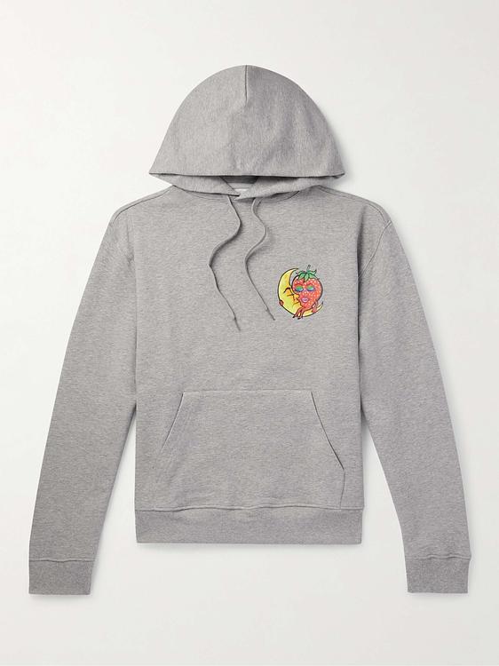 Print grey hooded sweatshirt from Sky High Farm