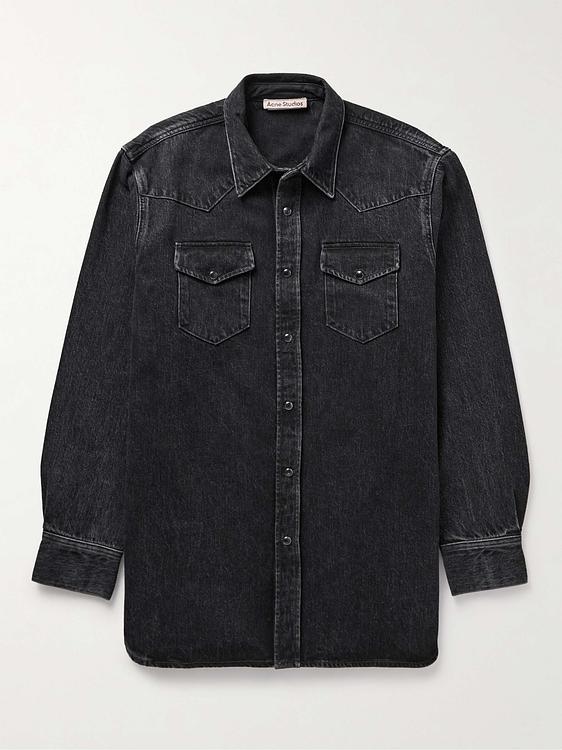 Black denim shirt from Acne Studios