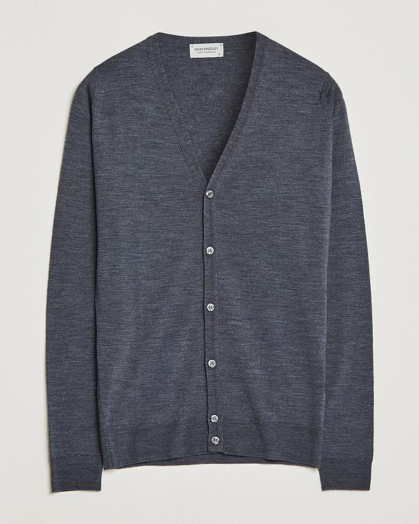 Dark grey cardigan from John Smedley