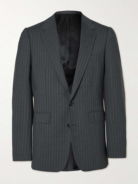 Striped dark grey blazer from Celine Homme